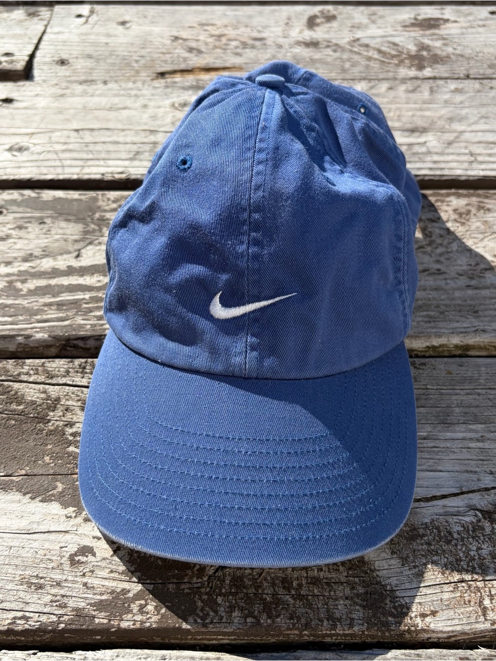Vintage 90s Nike Swoosh blue baseball cap